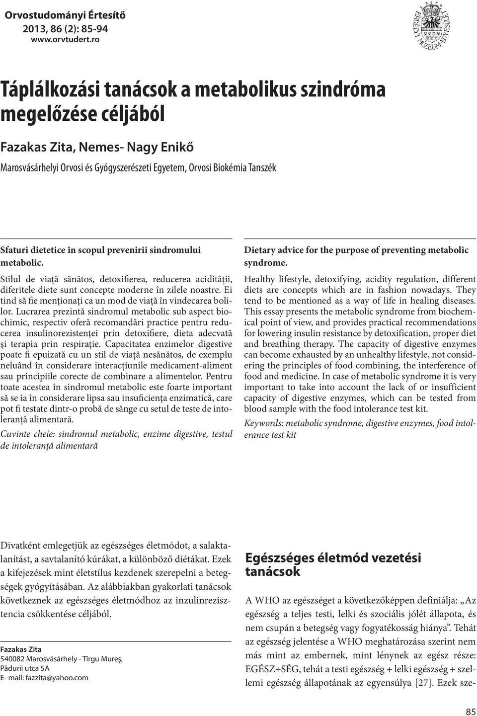 metabolikus enzimek a fogyáshoz