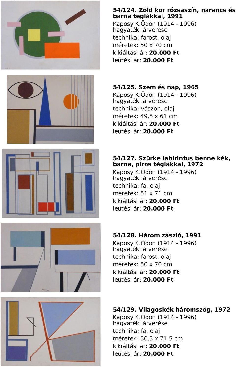 Szürke labirintus benne kék, barna, piros téglákkal, 1972 technika: fa, olaj