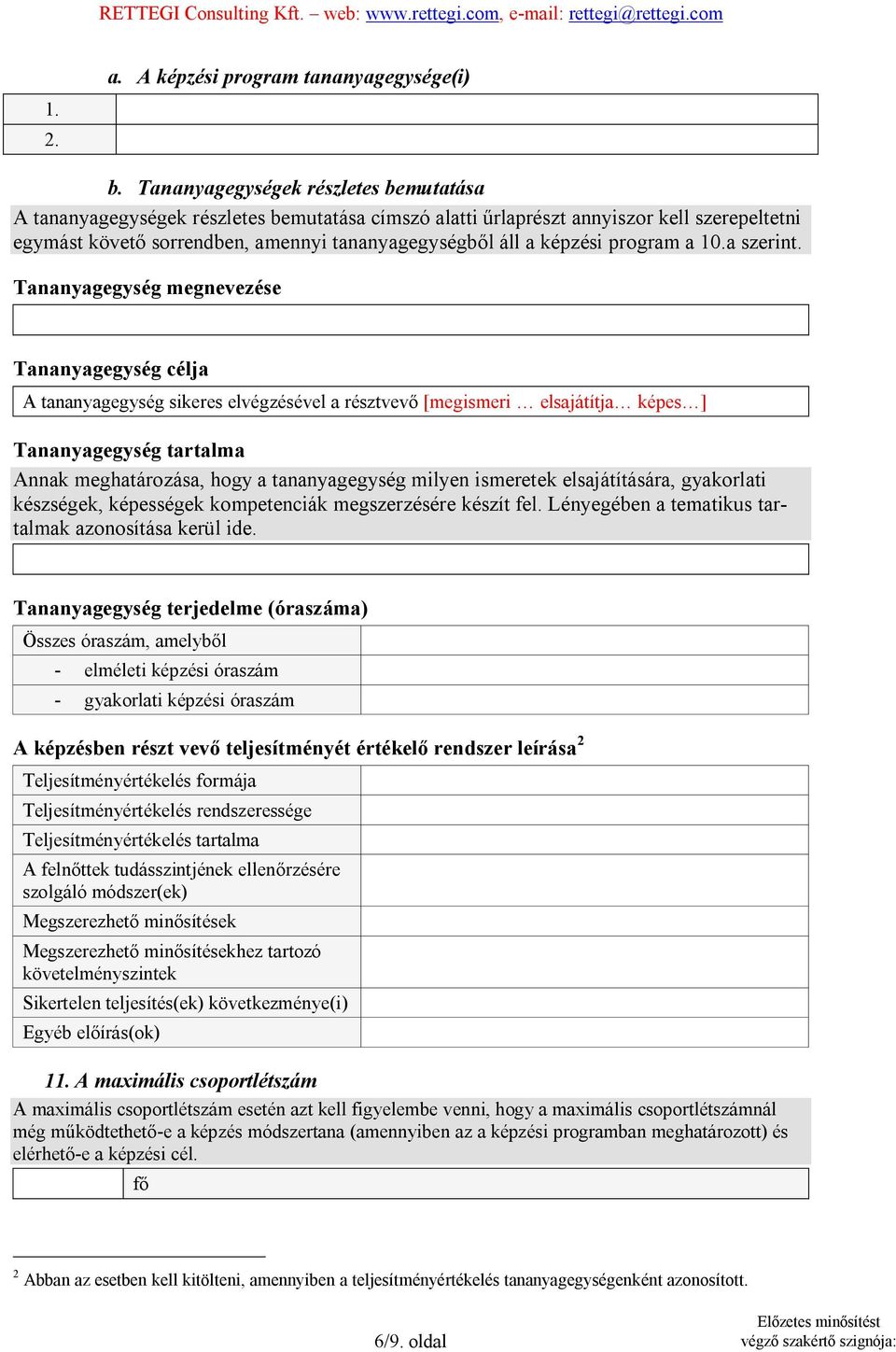 program a 10.a szerint.