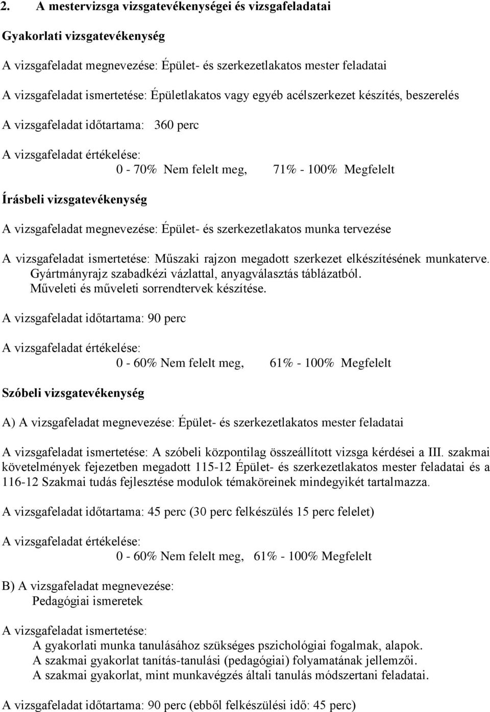 vizsgafeladat megnevezése: Épület- és szerkezetlakatos munka tervezése A vizsgafeladat ismertetése: Műszaki rajzon megadott szerkezet elkészítésének munkaterve.