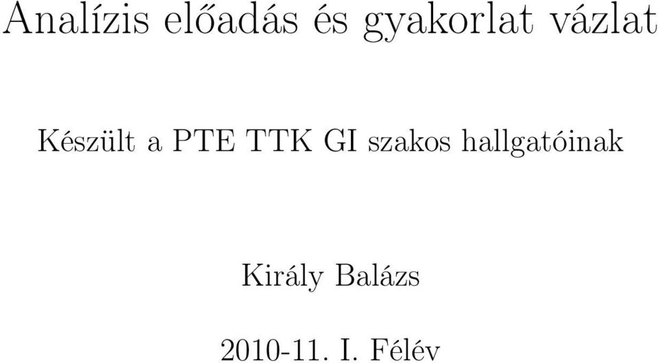 PTE TTK GI szakos