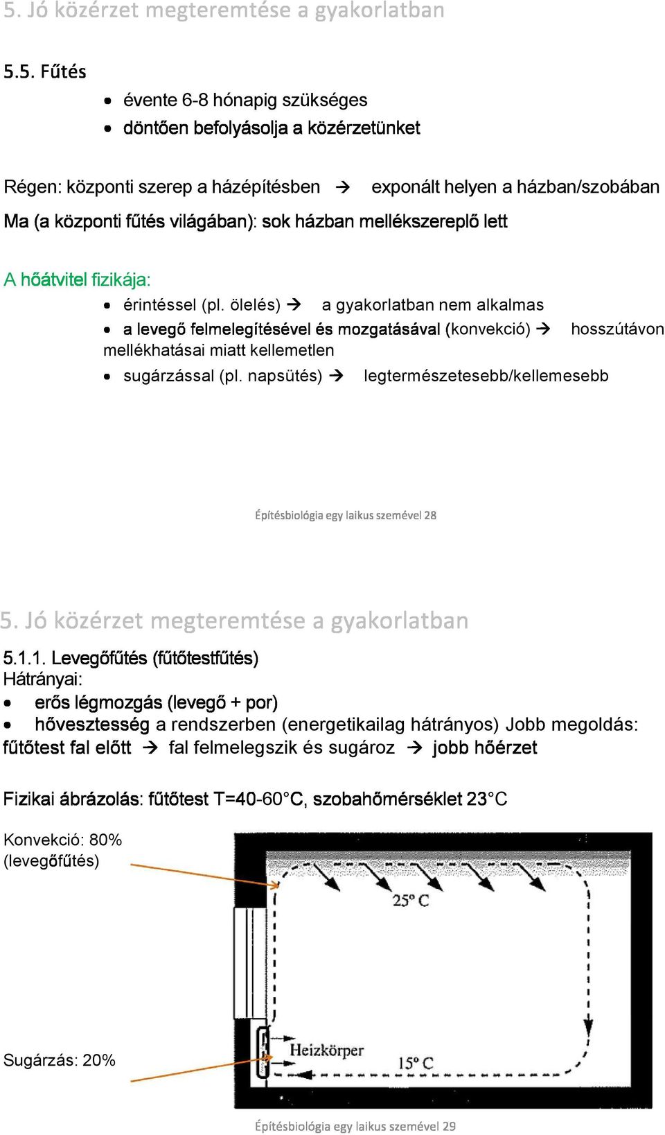 ölelés) a gyakorlatban nem alkalmas konvekció) hosszútávon mellékhatásai miatt kellemetlen sugárzással