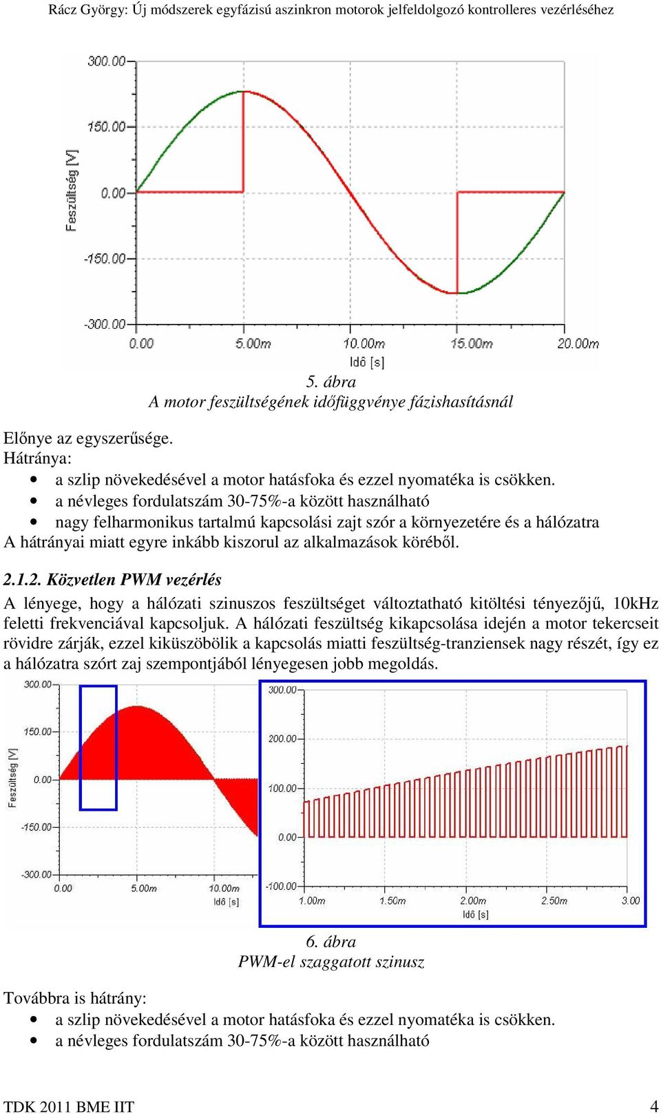 2. Közvetlen PWM vezérlés A lényege, hogy a hálózati szinuszos feszültséget változtatható kitöltési tényezőjű, 10kHz feletti frekvenciával kapcsoljuk.