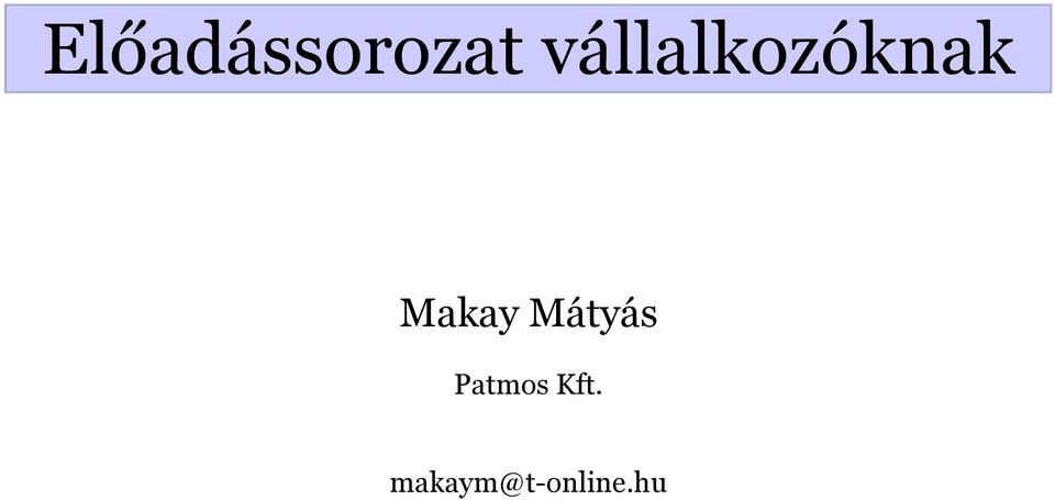 Makay Mátyás