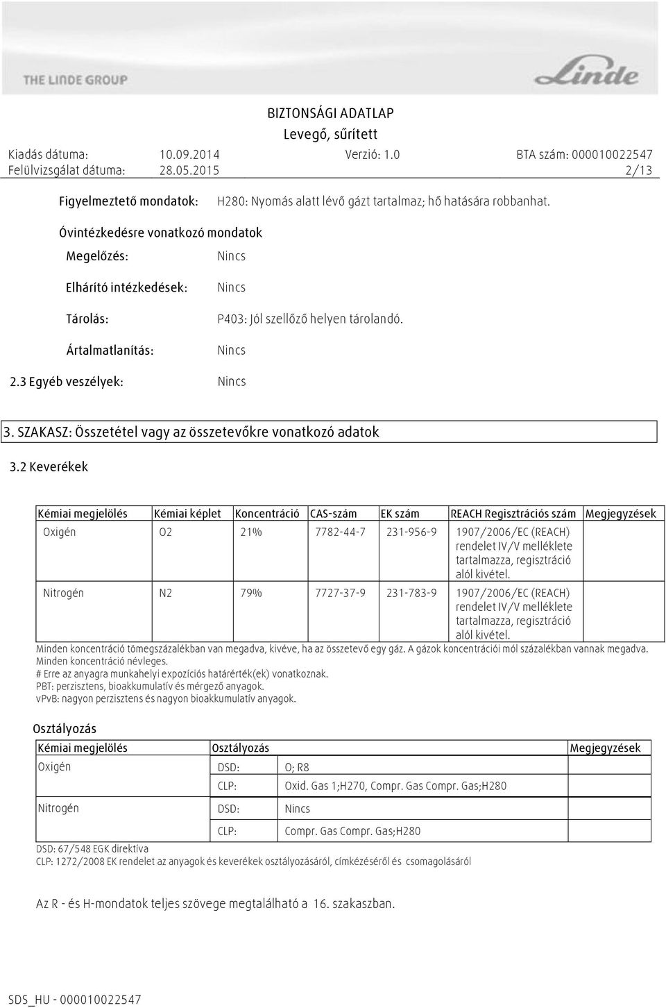 SZAKASZ: Összetétel vagy az összetevőkre vonatkozó adatok 3.