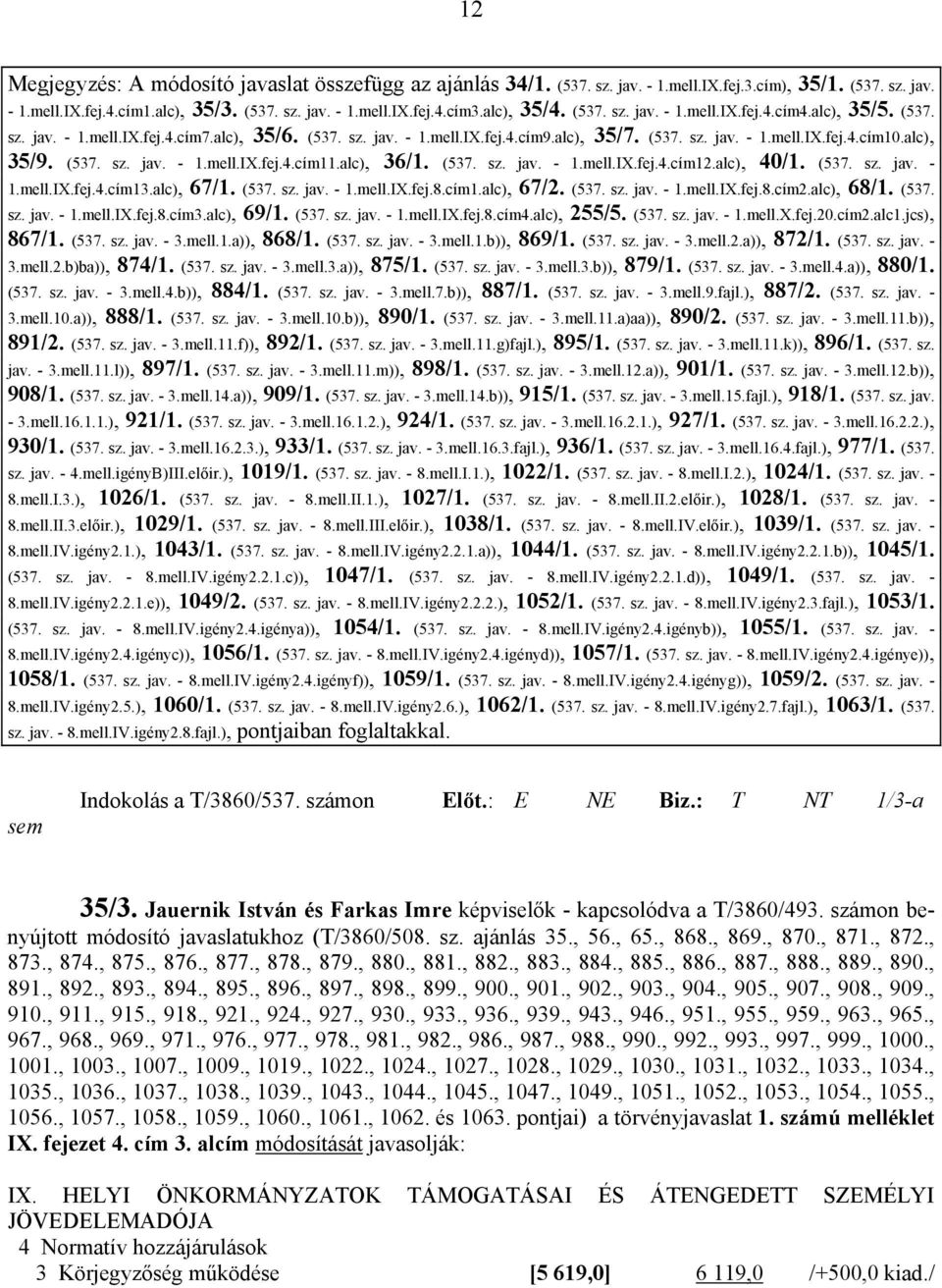 alc), 35/9. (537. sz. jav. - 1.mell.IX.fej.4.cím11.alc), 36/1. (537. sz. jav. - 1.mell.IX.fej.4.cím12.alc), 40/1. (537. sz. jav. - 1.mell.IX.fej.4.cím13.alc), 67/1. (537. sz. jav. - 1.mell.IX.fej.8.