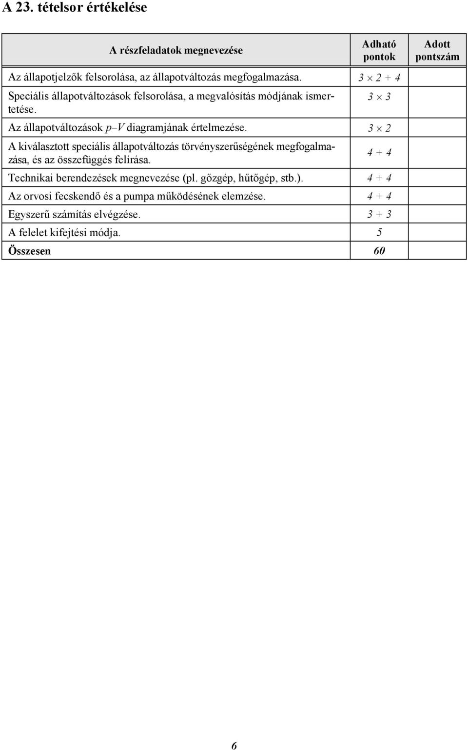 3 2 A kiválasztott speciális állapotváltozás törvényszerűségének megfogalmazása, és az összefüggés felírása.