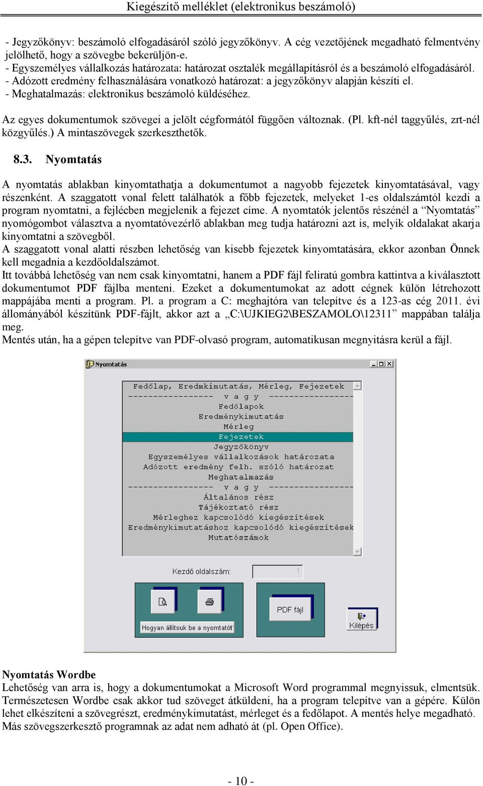 Kiegészítő melléklet (elektronikus beszámoló) - PDF Free Download