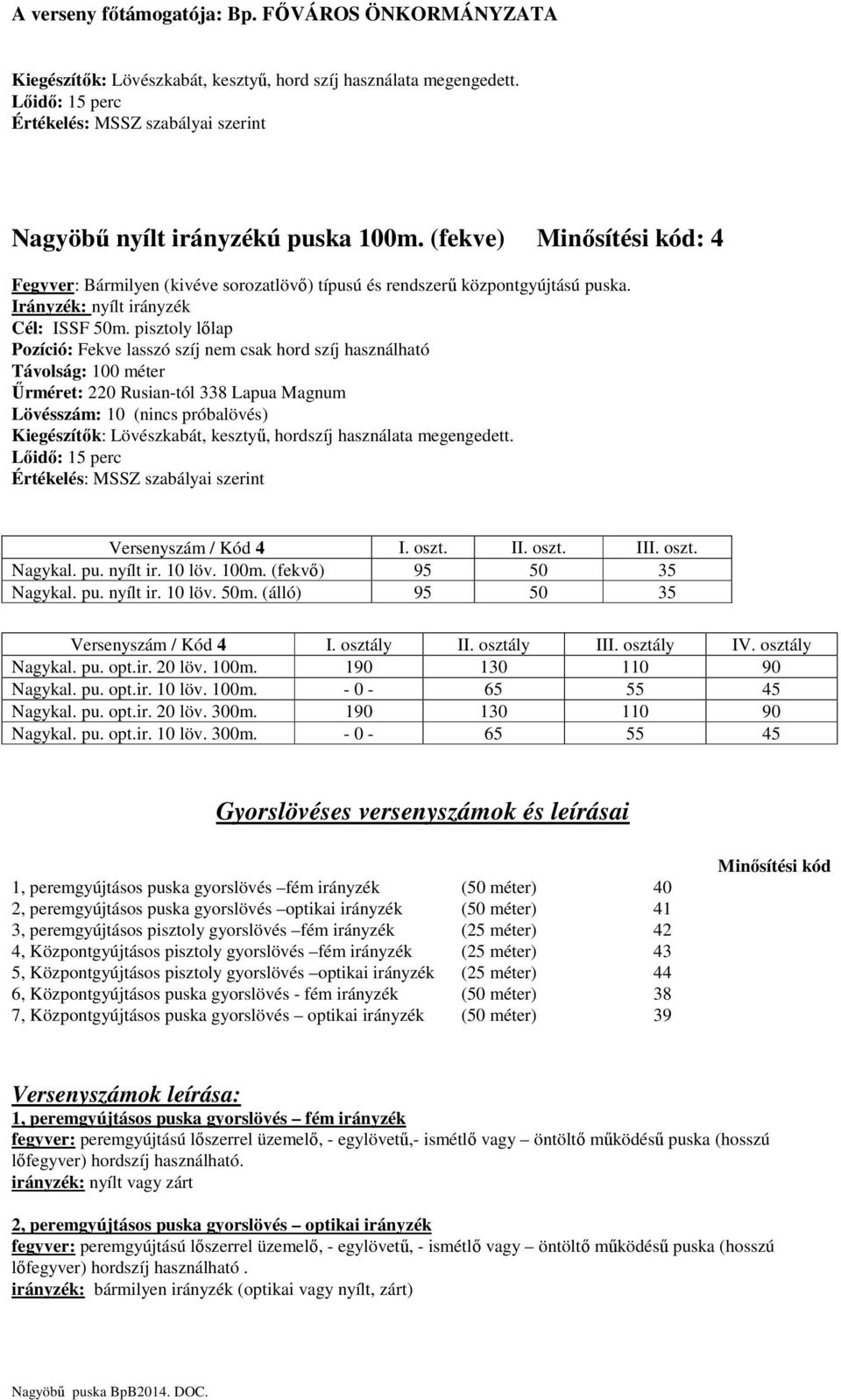 pisztoly lőlap Pozíció: Fekve lasszó szíj nem csak hord szíj használható Távolság: 100 méter Űrméret: 220 Rusian-tól 338 Lapua Magnum Lövésszám: 10 (nincs próbalövés) Kiegészítők: Lövészkabát,