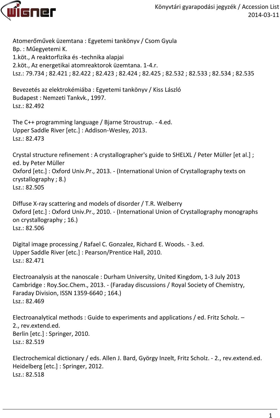 492 The C++ programming language / Bjarne Stroustrup. - 4.ed. Upper Saddle River [etc.] : Addison-Wesley, 2013. Lsz.: 82.