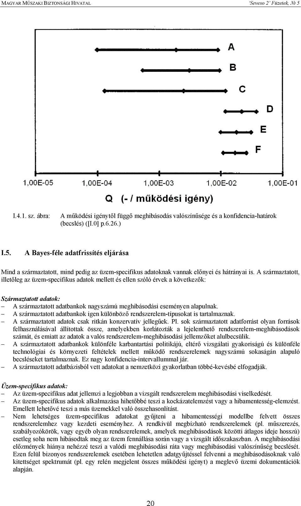 A származtatott, illetőleg az üzem-specifikus adatok mellett és ellen szóló érvek a következők: Származtatott adatok: A származtatott adatbankok nagyszámú meghibásodási eseményen alapulnak.