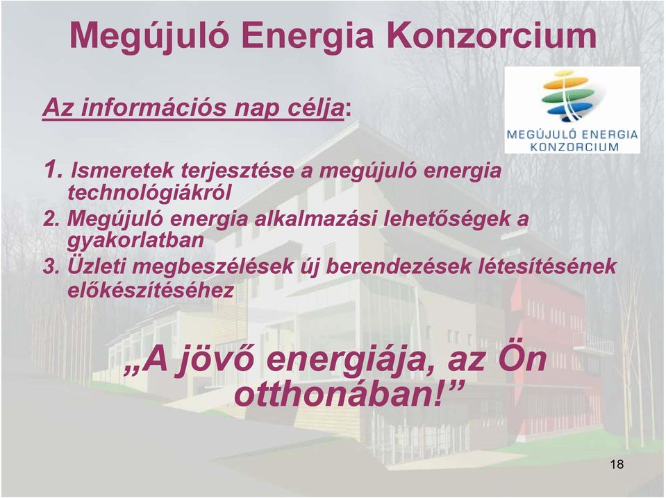 Megújuló energia alkalmazási lehetőségek a gyakorlatban 3.