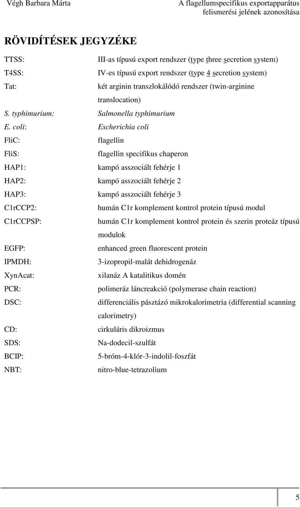 coli: Escherichia coli FliC: flagellin FliS: flagellin specifikus chaperon HAP1: kampó asszociált fehérje 1 HAP2: kampó asszociált fehérje 2 HAP3: kampó asszociált fehérje 3 C1rCCP2: humán C1r