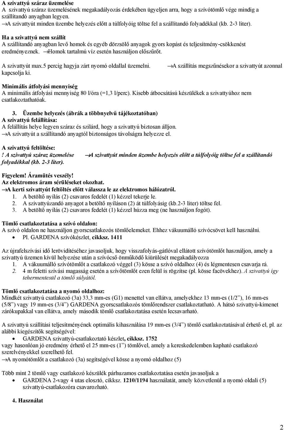 GARDENA Kerti szivattyú 4000/4 Inox Multi 3 Cikksz /5 Inox Multi 4 Cikksz  PDF Free Download