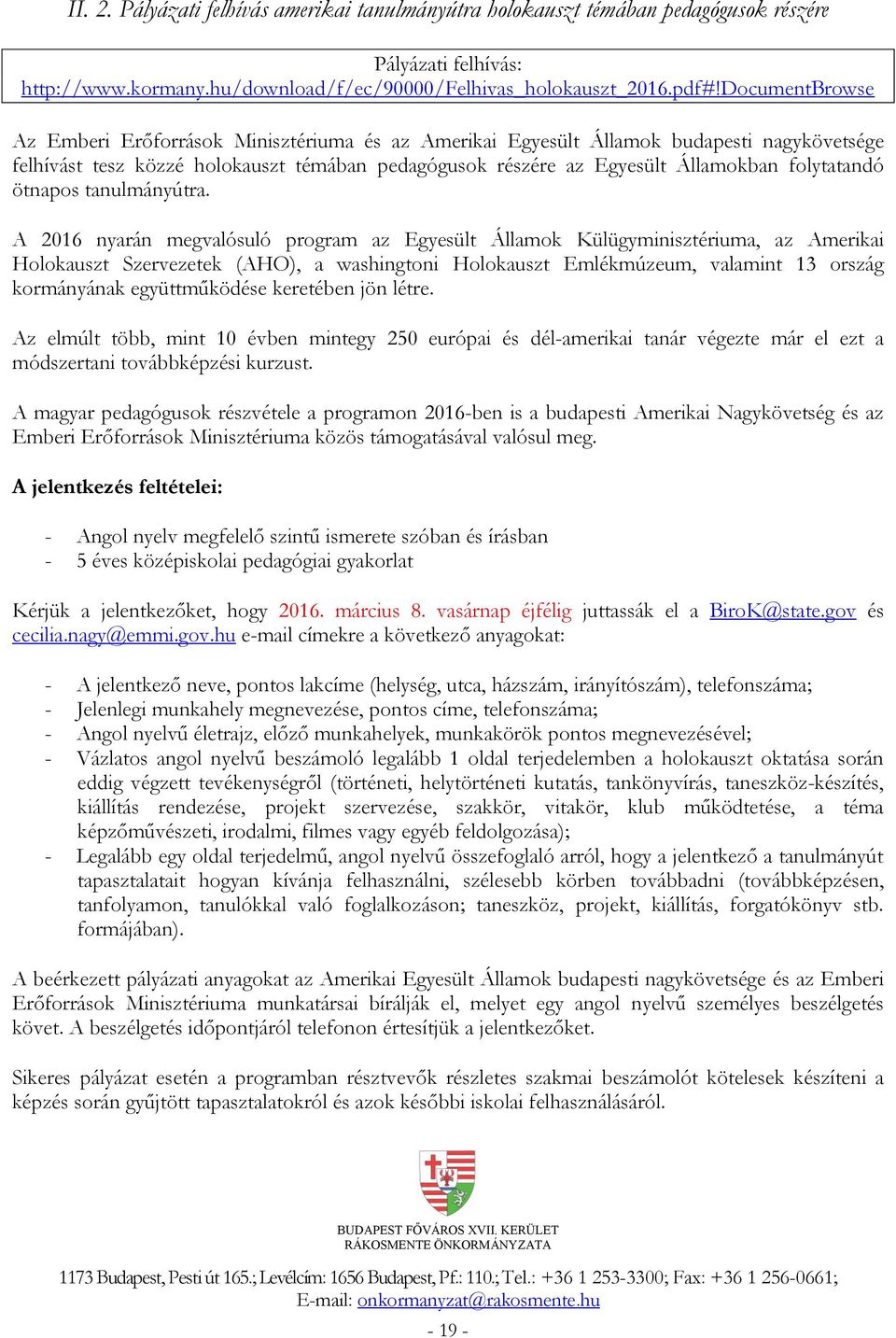 folytatandó ötnapos tanulmányútra.