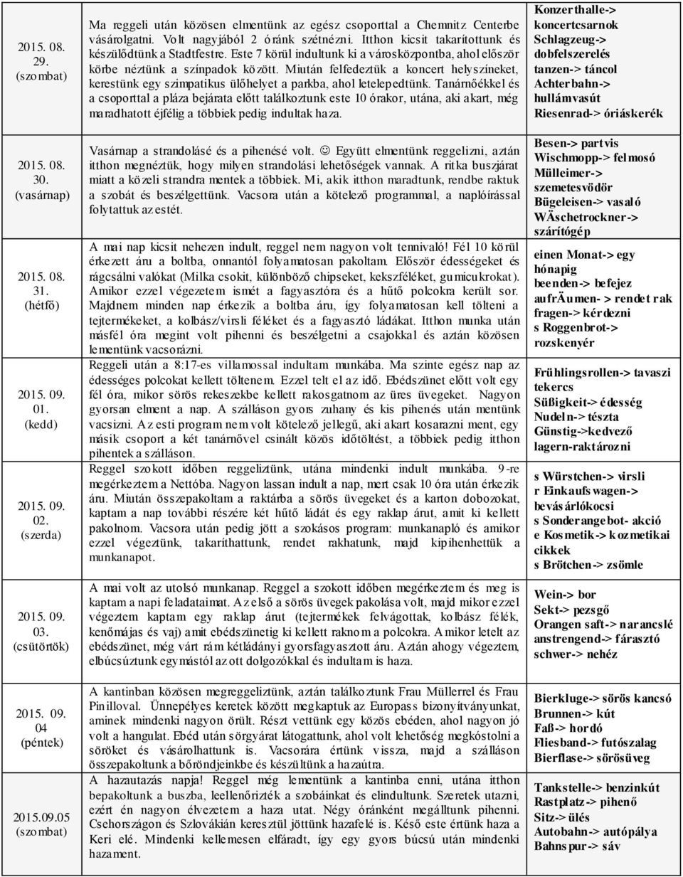 Miután felfedeztük a koncert helyszíneket, kerestünk egy szimpatikus ülőhelyet a parkba, ahol letelepedtünk.