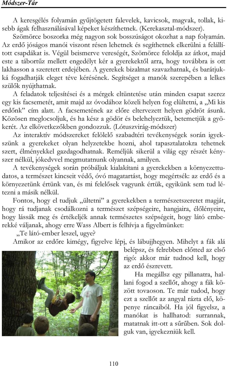 Végül beismerve vereségét, Szömörce feloldja az átkot, majd este a tábortűz mellett engedélyt kér a gyerekektől arra, hogy továbbra is ott lakhasson a szeretett erdejében.