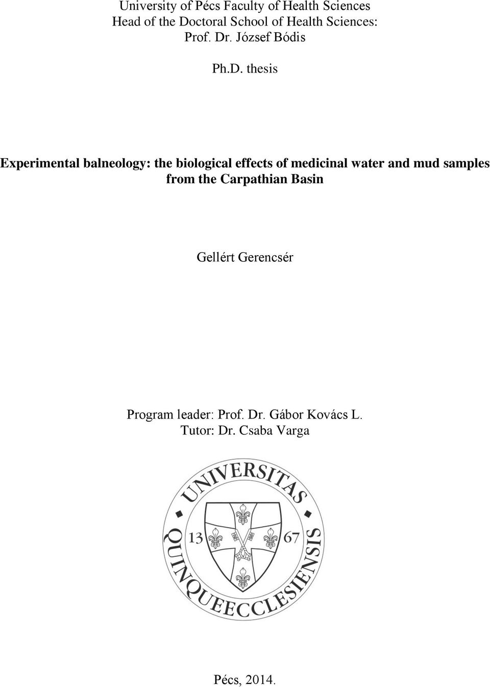 . József Bódis Ph.D.