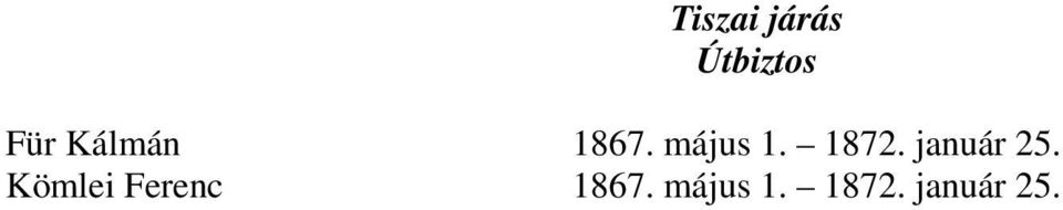 Kömlei Ferenc 1867.