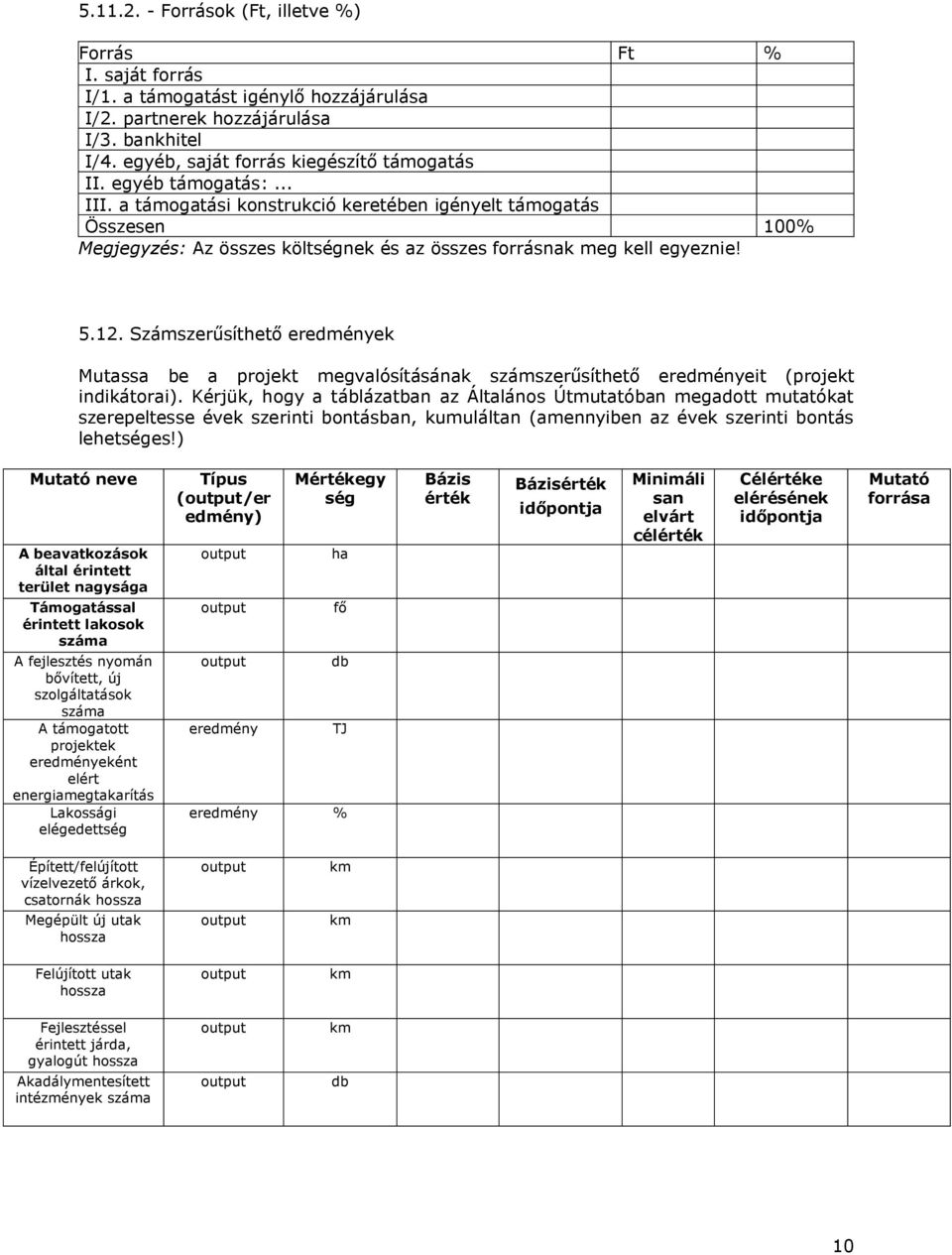 Számszerűsíthető eredmények Mutassa be a projekt megvalósításának számszerűsíthető eredményeit (projekt indikátorai).