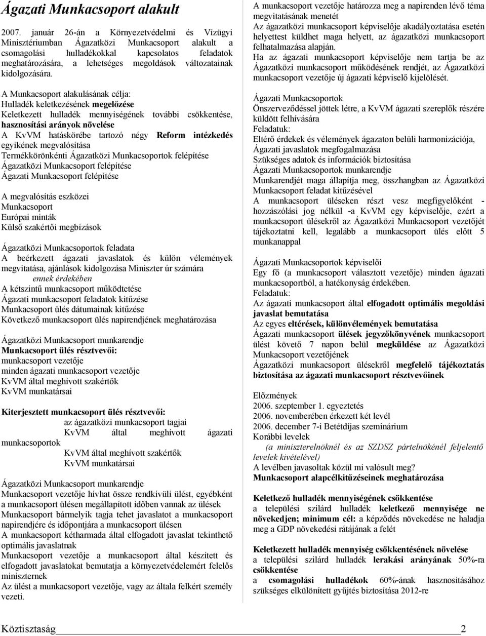 kidolgozására.