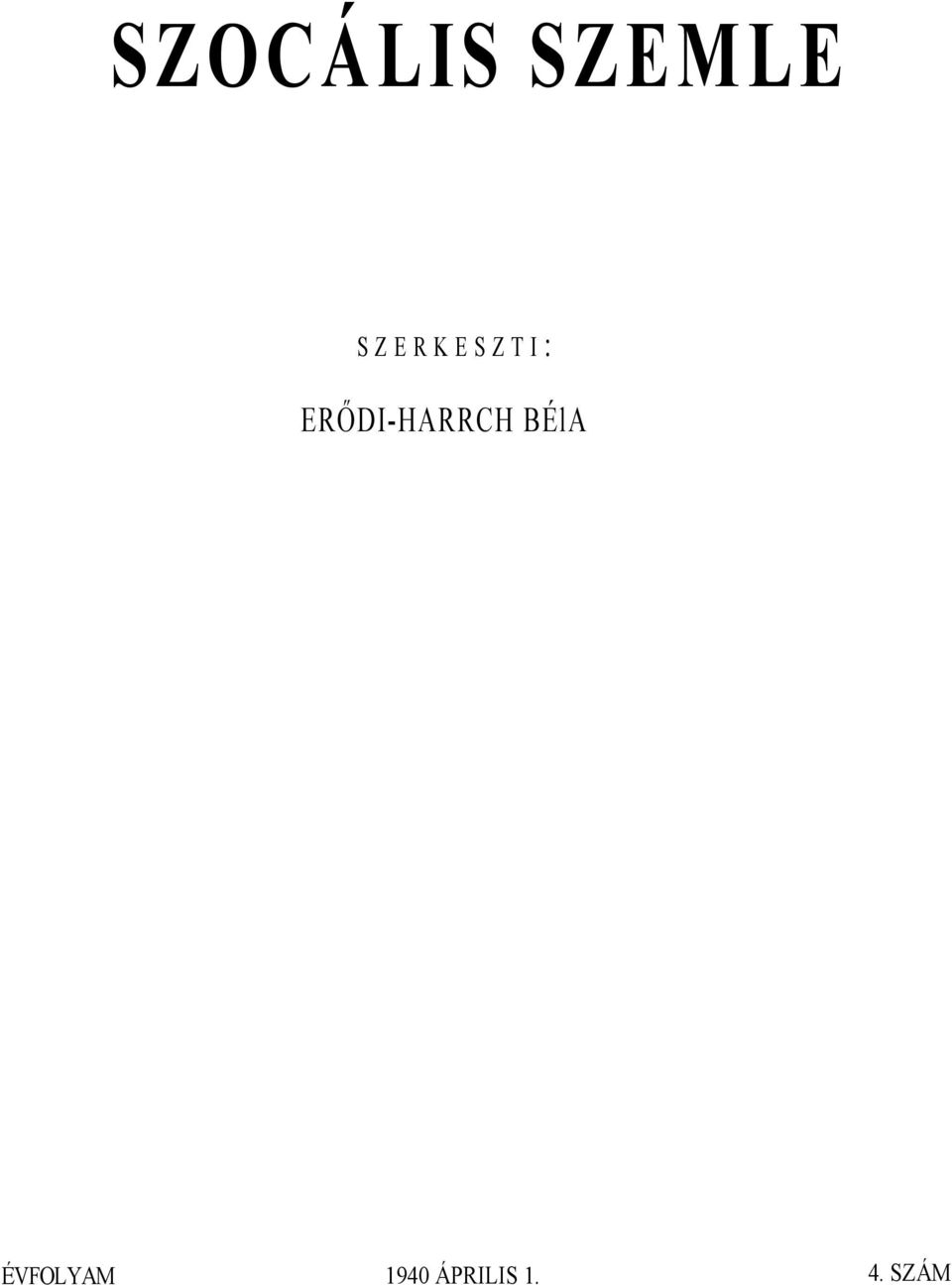 ERŐDI-HARRCH BÉlA