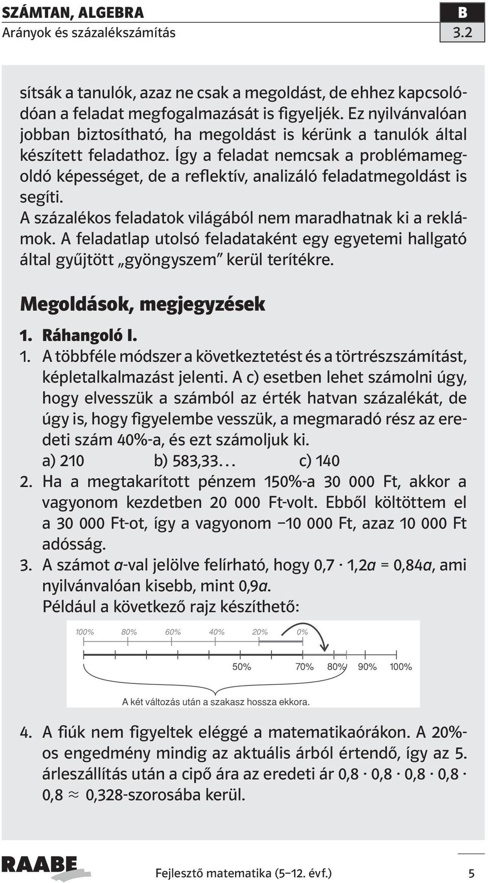 Így a feladat nemcsak a problémamegoldó képességet, de a reflektív, analizáló feladatmegoldást is segíti. A százalékos feladatok világából nem maradhatnak ki a reklámok.