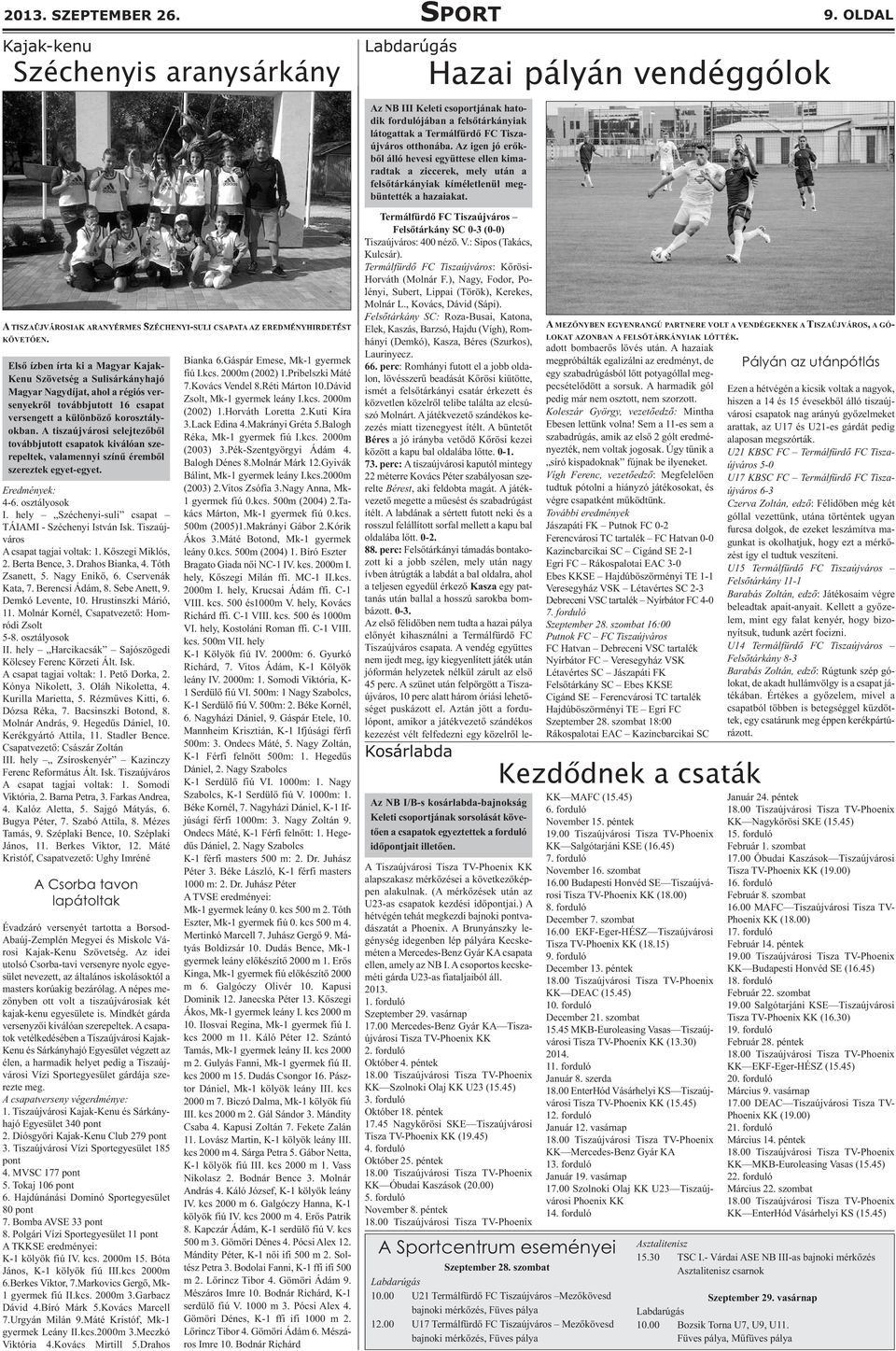 A tiszaújvárosi selejtezőből továbbjutott csapatok kiválóan szerepeltek, valamennyi színű éremből szereztek egyet-egyet. Eredmények: 4-6. osztályosok I.