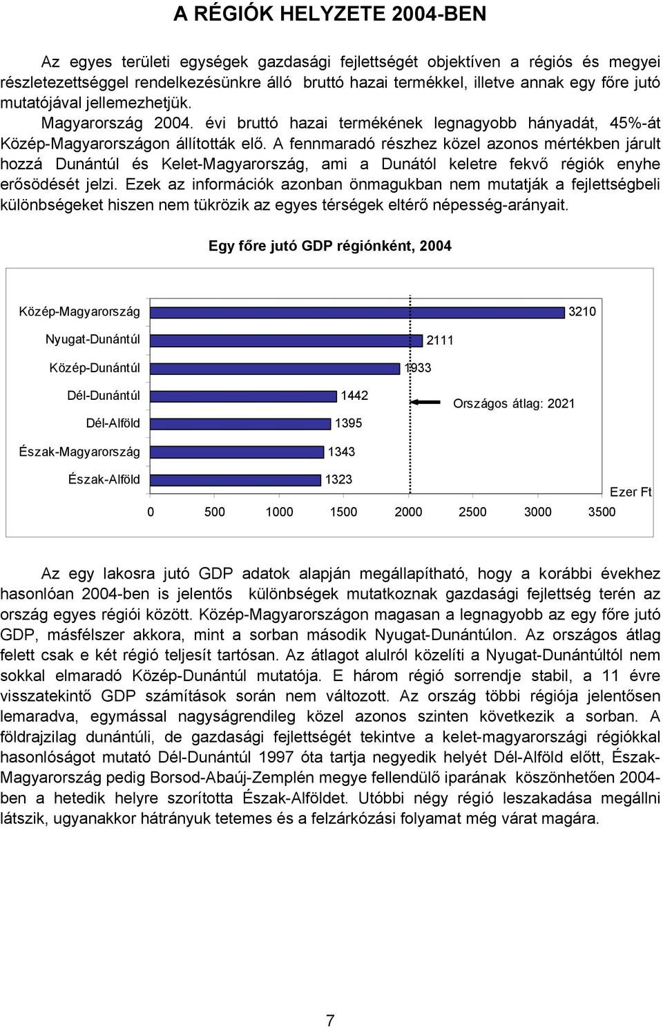 A fennmaradó részhez közel azonos mértékben járult hozzá és Kelet-Magyarország, ami a Dunától keletre fekvő régiók enyhe erősödését jelzi.