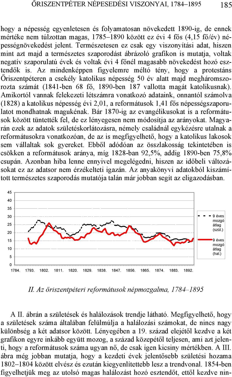 Természetesen ez csak egy viszonyítási adat, hiszen mint azt majd a természetes szaporodást ábrázoló grafikon is mutatja, voltak negatív szaporulatú évek és voltak évi 4 főnél magasabb növekedést