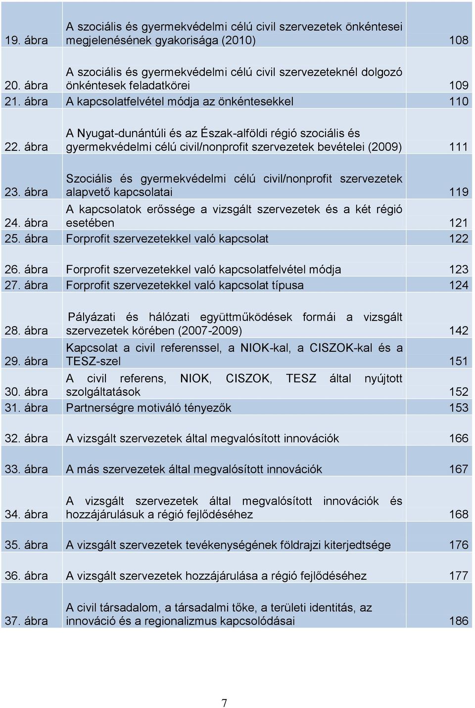 ábra A Nyugat-dunántúli és az Észak-alföldi régió szociális és gyermekvédelmi célú civil/nonprofit szervezetek bevételei (2009) 111 23.