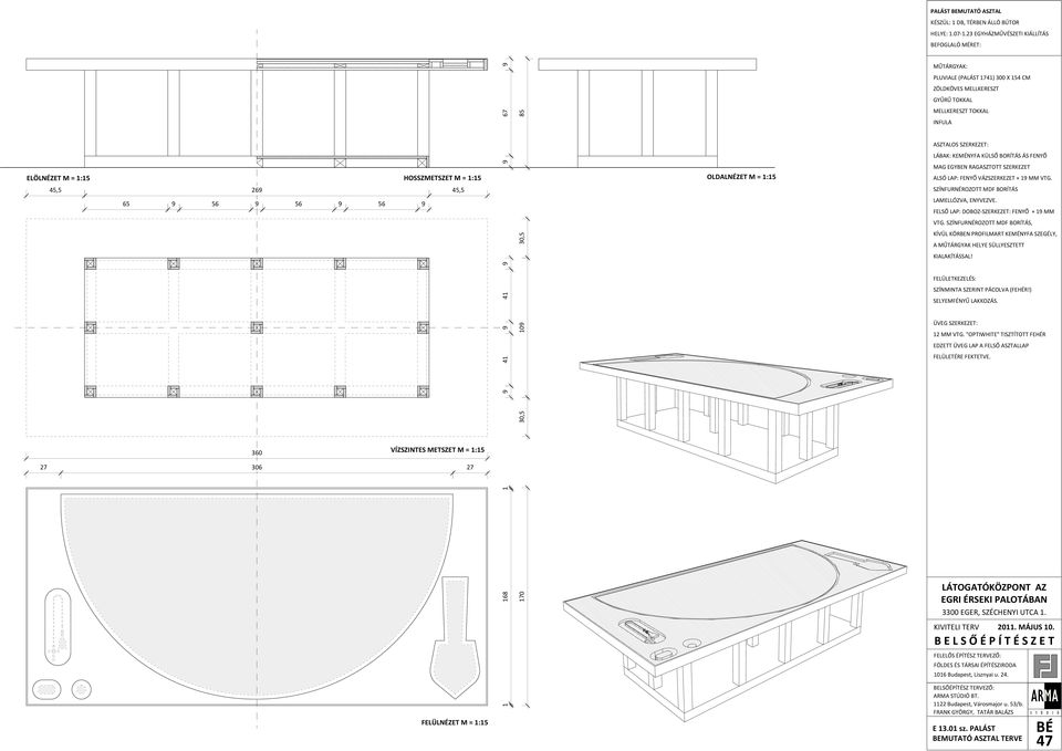 MŰTÁRGYAK: PLUVIALE (PALÁST 1741) 300 X 4 CM ZÖLDKÖVES MELLKERESZT GYŰRŰ TOKKAL MELLKERESZT TOKKAL INFULA LÁBAK: KEMÉNYFA KÜLSŐ BORÍTÁS ÁS FENYŐ MAG EGYBEN SZERKEZET ALSÓ LAP: FENYŐ VÁZSZERKEZET + 1