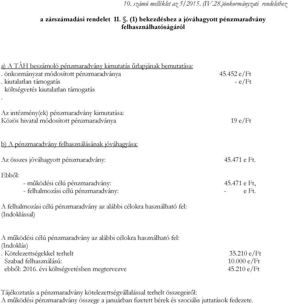 kiutalatlan támogatás - e/ft költségvetés kiutalatlan támogatás.