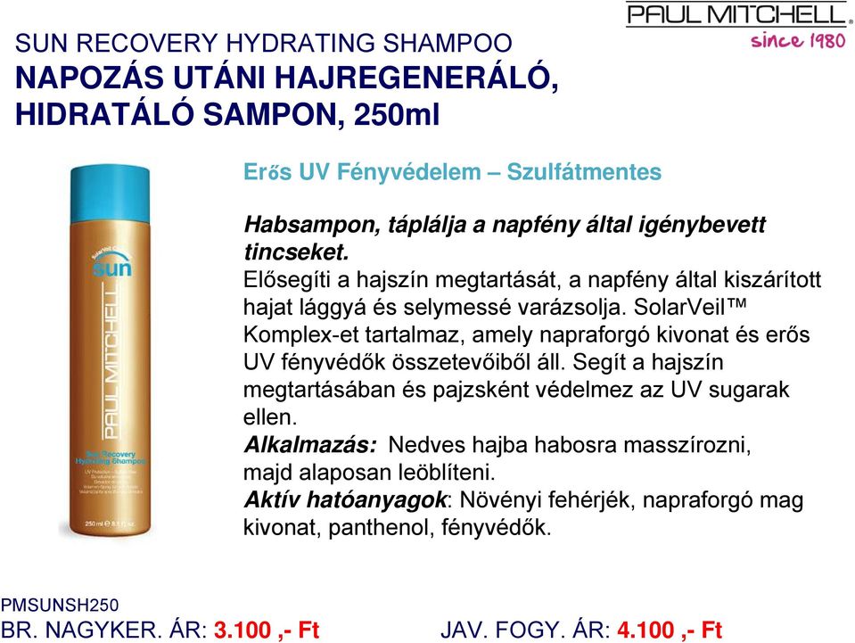 SolarVeil Komplex-et tartalmaz, amely napraforgó kivonat és erős UV fényvédők összetevőiből áll.