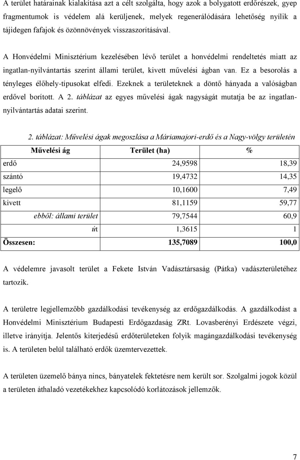 Ez a besorolás a tényleges élőhely-típusokat elfedi. Ezeknek a területeknek a döntő hányada a valóságban erdővel borított. A 2.