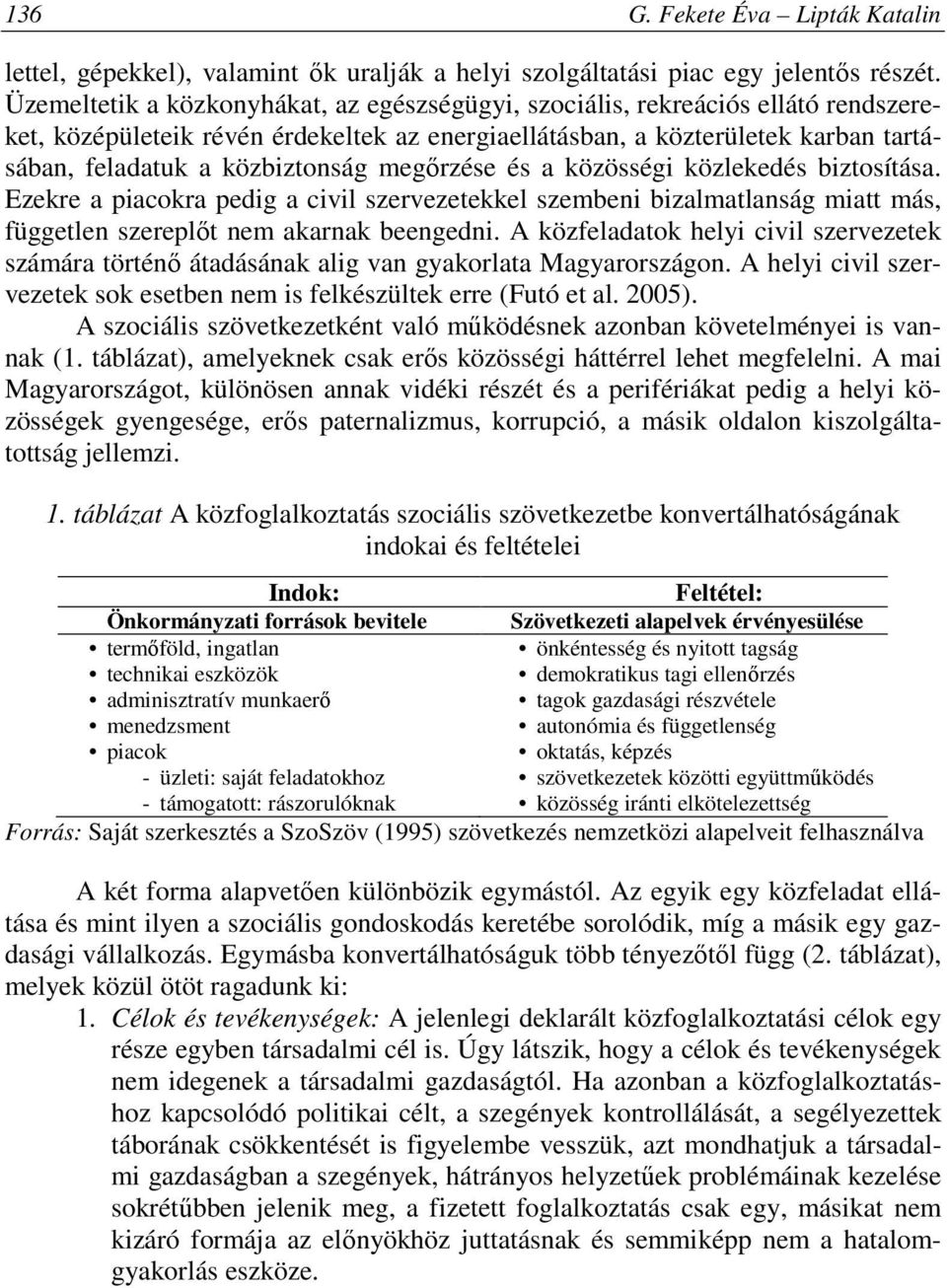 megőrzése és a közösségi közlekedés biztosítása. Ezekre a piacokra pedig a civil szervezetekkel szembeni bizalmatlanság miatt más, független szereplőt nem akarnak beengedni.
