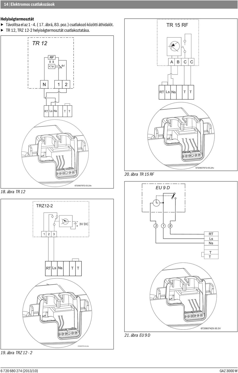 TR 15 RF A B C C RT Ls Ns T T RT Ls Ns T T 6720607972-05.2Av 20. ábra TR 15 RF 18.