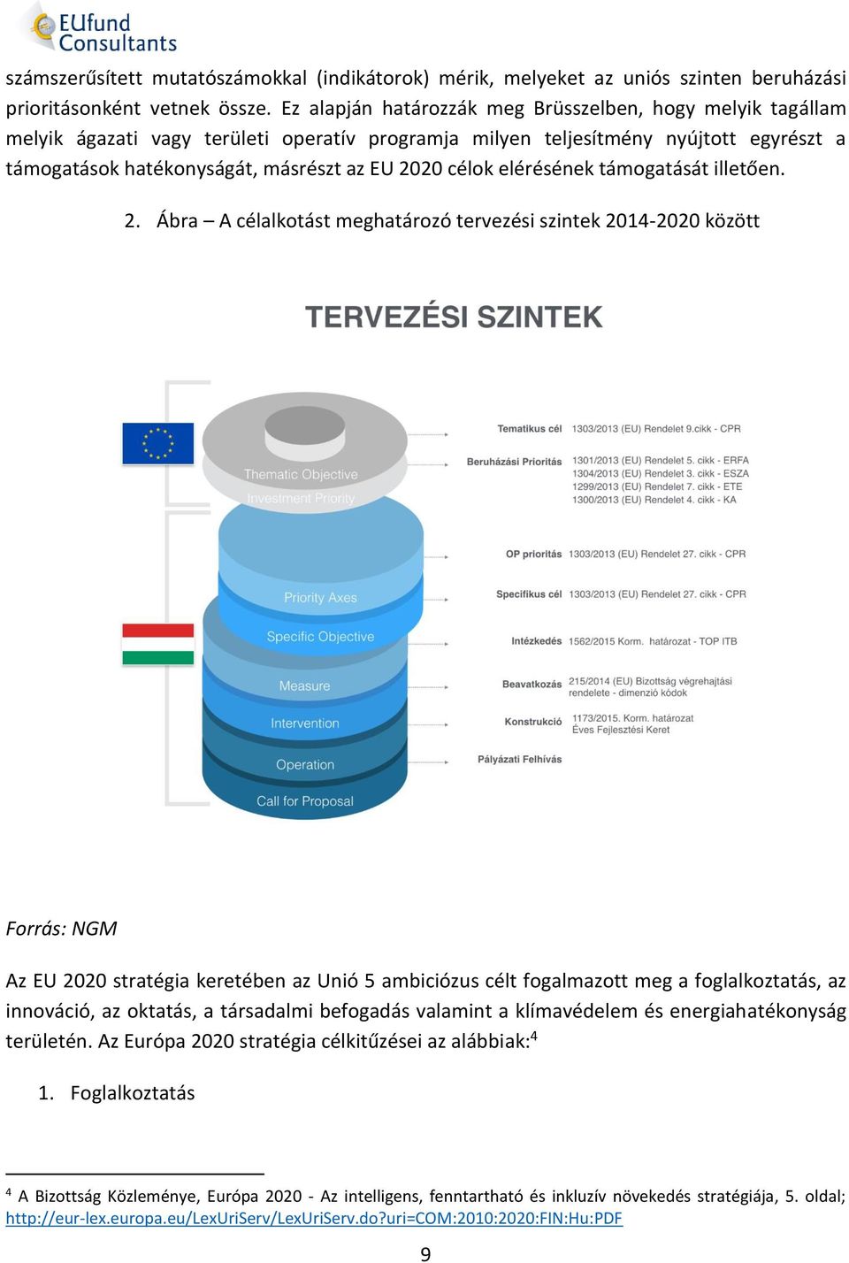 célok elérésének támogatását illetően. 2.