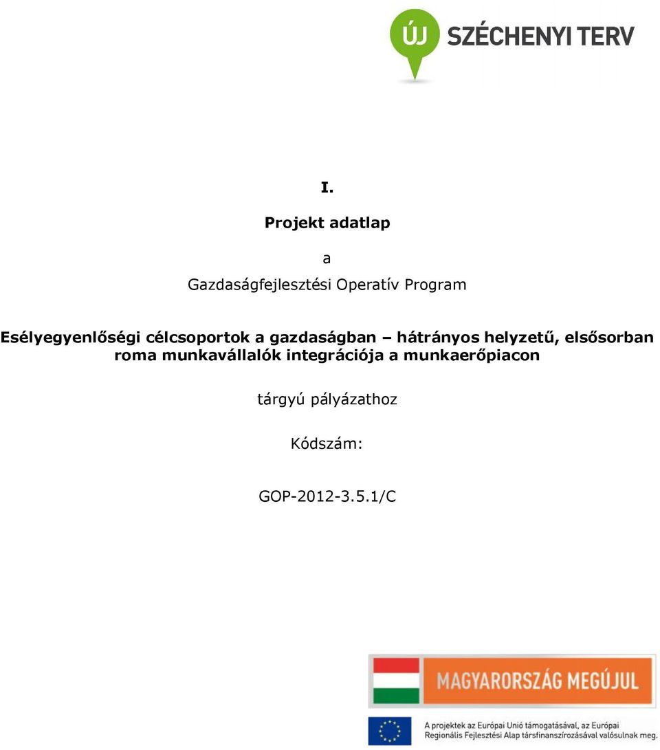 hátrányos helyzetű, elsősorban roma munkavállalók