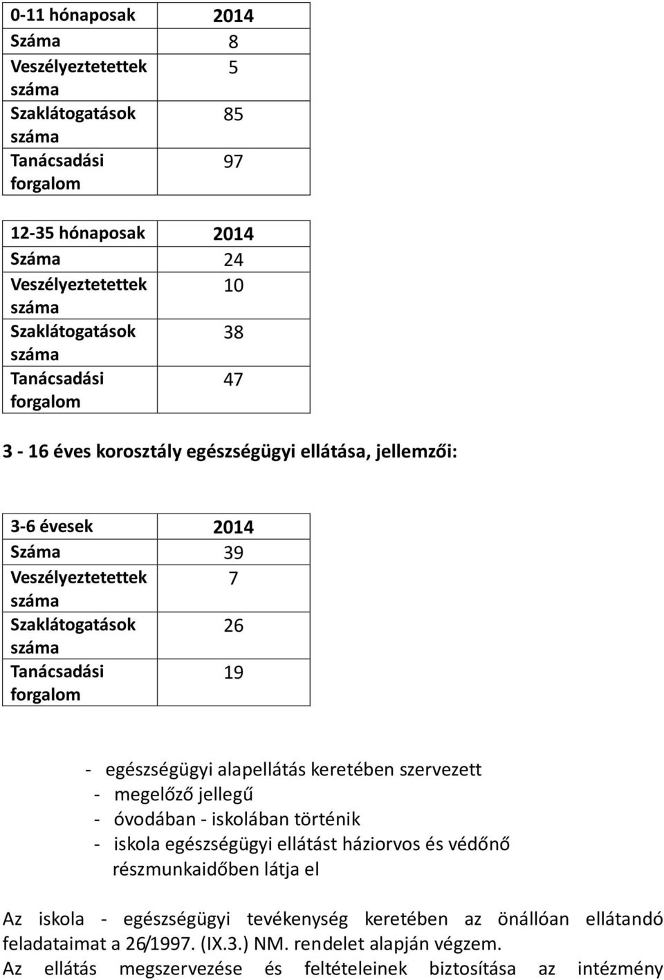 alapellátás keretében szervezett - megelőző jellegű - óvodában - iskolában történik - iskola egészségügyi ellátást háziorvos és védőnő részmunkaidőben látja el Az iskola -