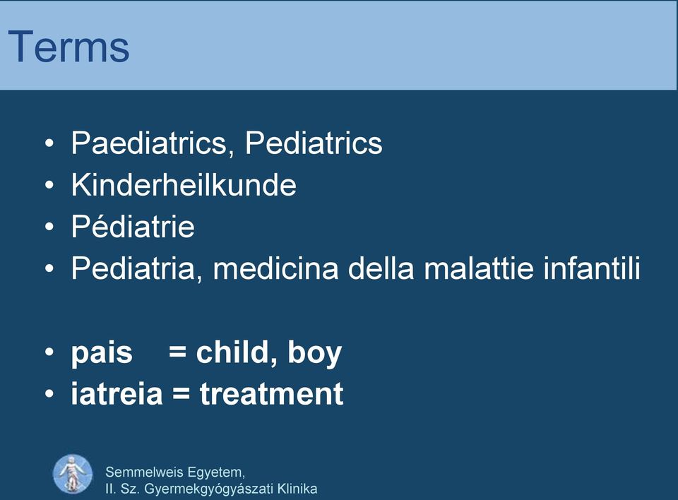 Pediatria, medicina della malattie