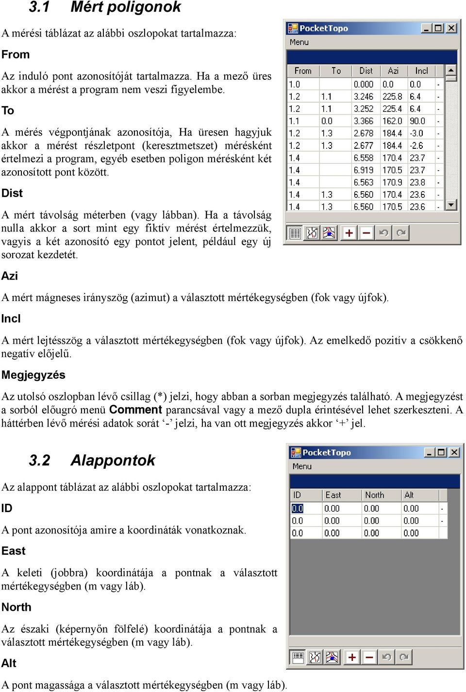 Dist A mért távolság méterben (vagy lábban). Ha a távolság nulla akkor a sort mint egy fiktív mérést értelmezzük, vagyis a két azonosító egy pontot jelent, például egy új sorozat kezdetét.