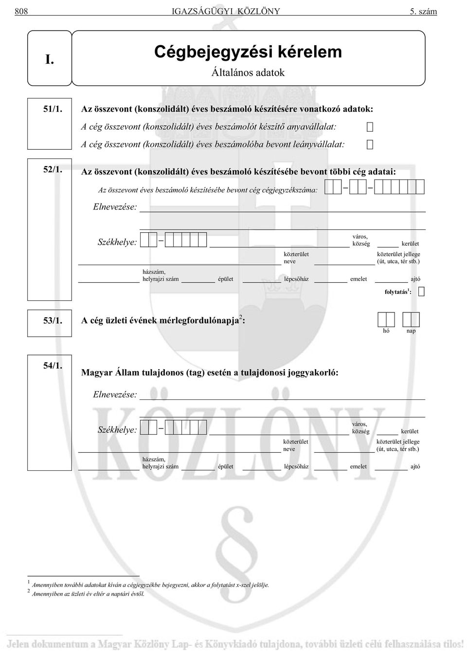 leányvállalat: 52/1.