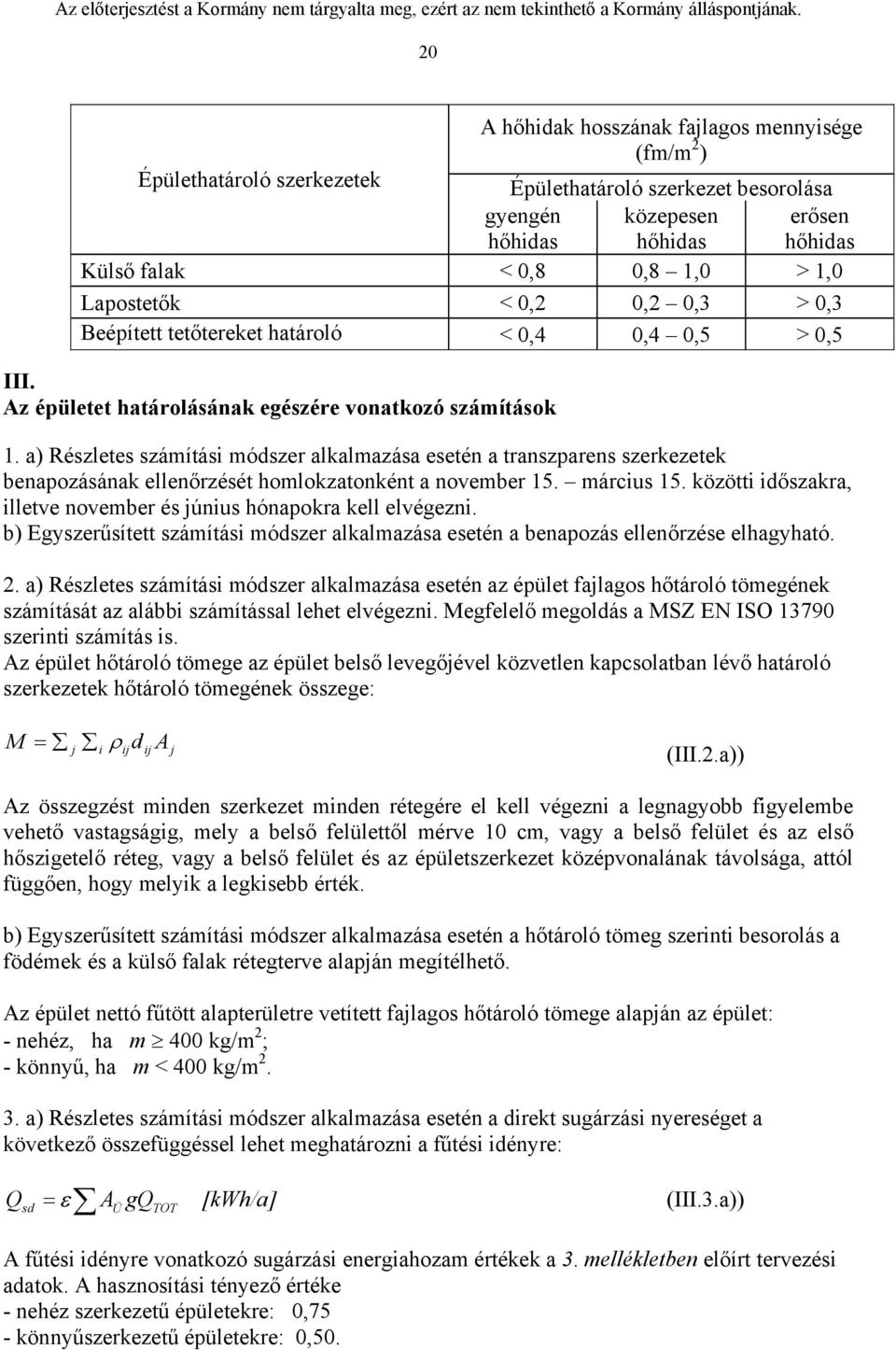 a) Részletes számítási módszer alkalmazása esetén a transzparens szerkezetek benapozásának ellenőrzését homlokzatonként a november 15. március 15.