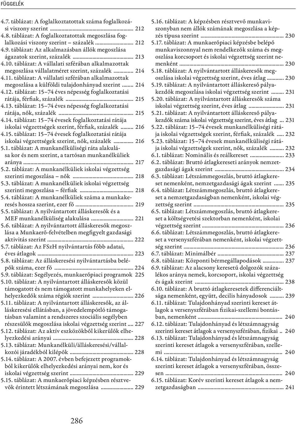 táblázat: A vállalati szférában alkalmazottak megoszlása a külföldi tulajdonhányad szerint... 214 4.12. táblázat: 15 74 éves népesség foglalkoztatási rátája, férfiak, százalék... 215 4.13.