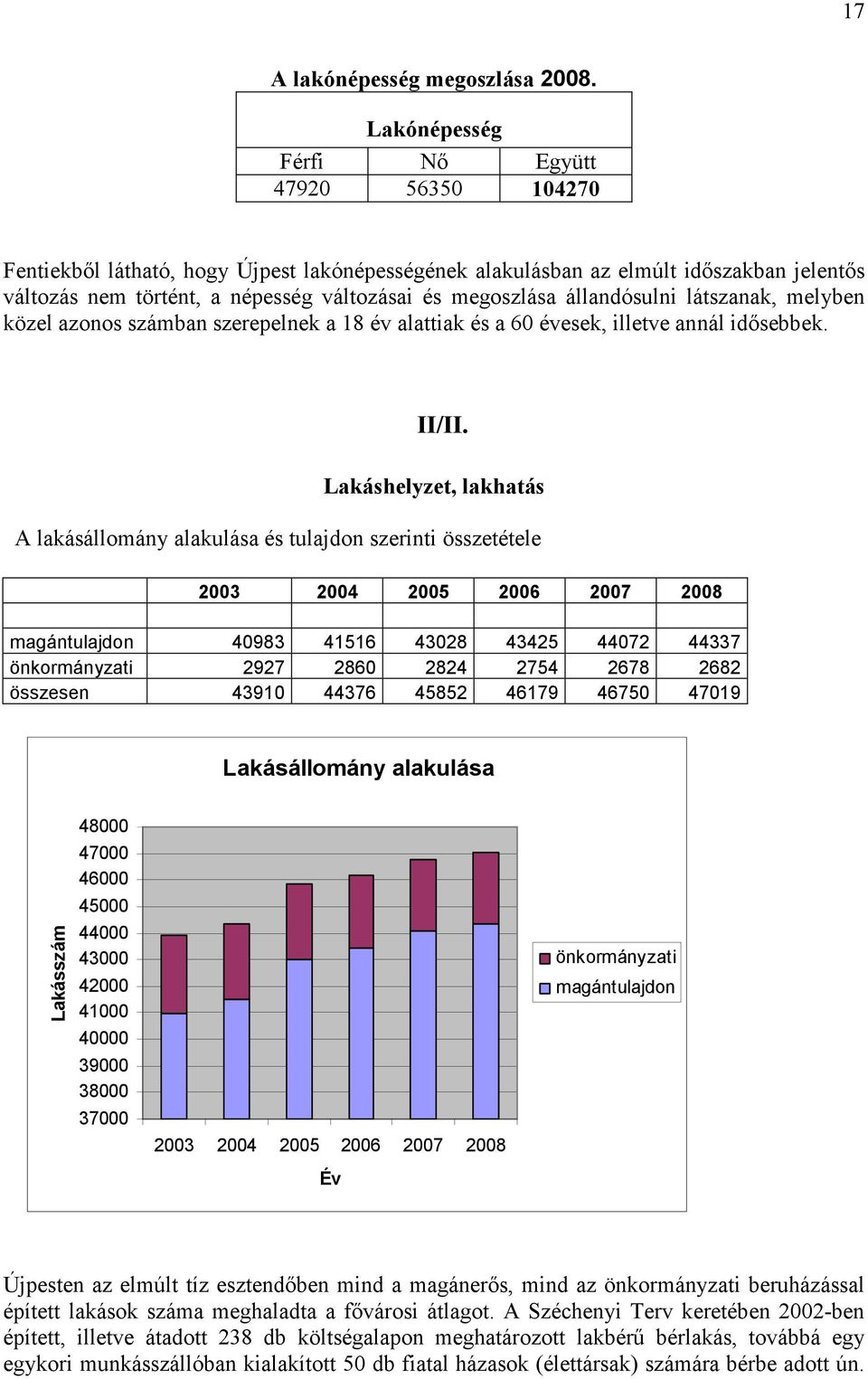 állandósulni látszanak, melyben közel azonos számban szerepelnek a 18 év alattiak és a 60 évesek, illetve annál idısebbek. II/II.