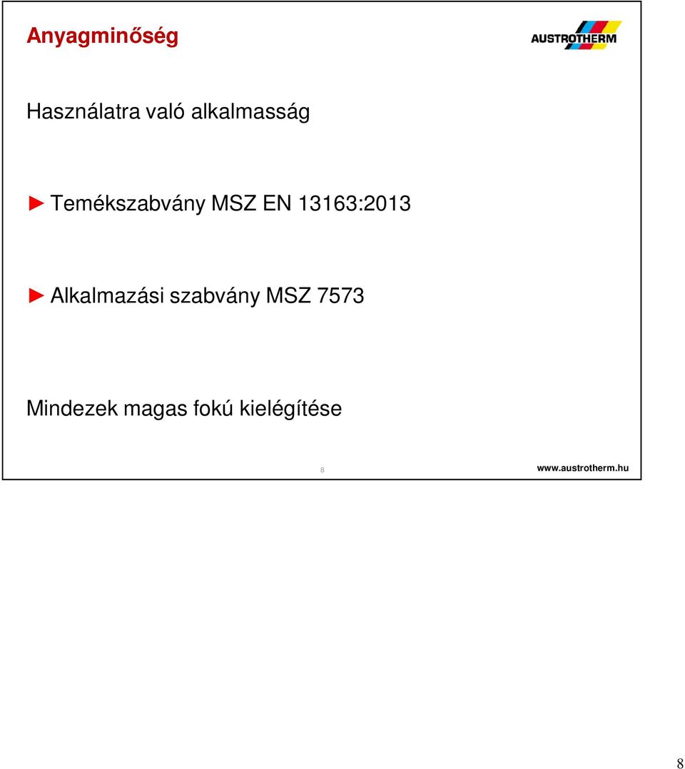 13163:2013 Alkalmazási szabvány