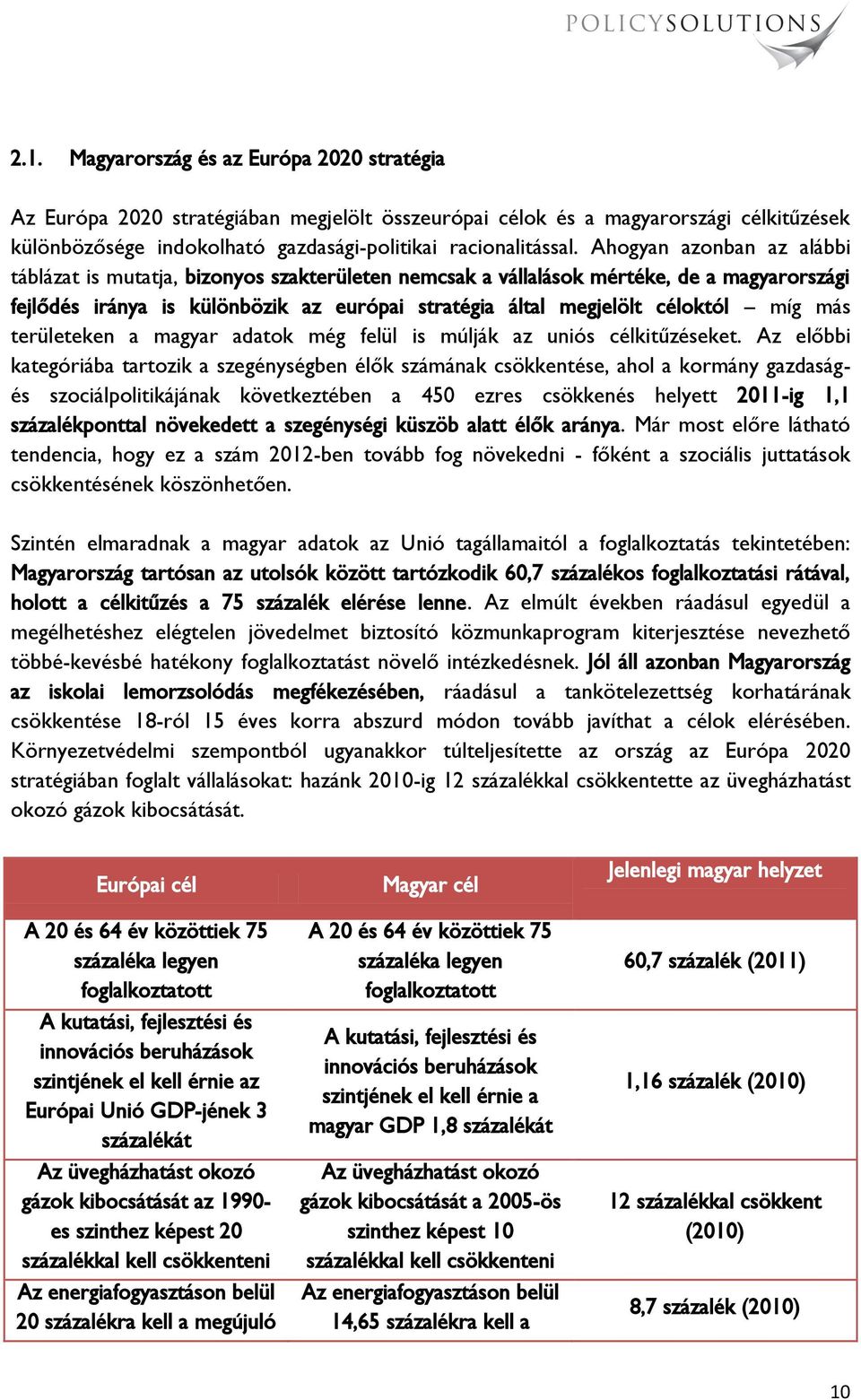 más területeken a magyar adatok még felül is múlják az uniós célkitűzéseket.