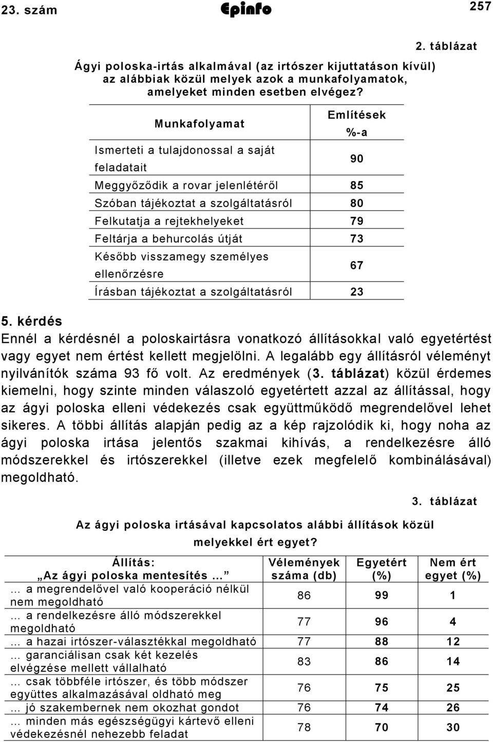 útját 7 Később visszamegy személyes ellenőrzésre Írásban tájékoztat a szolgáltatásról 90 7. táblázat 5.