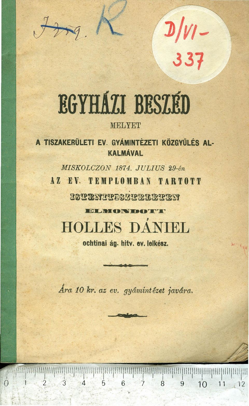 TE)I P L O II BAN TAR TOT T 3~~m~3~i\~g~mam~m~ lel"o~"otri', HOLLES DANIEL ochtinai ágo hitv. av.